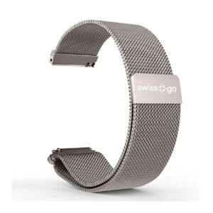 Alternative view of Swiss + go Zurich Smartwatch Body Alluminio Argento + 2 cinturini