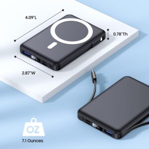 swiss+go Powerbank esterno 10200 mAh, MagSafe, Grigio 22 SWI502017 10
