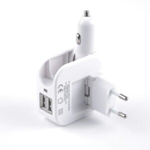 Swiss+Go Cargador Red y Coche C48 2xUSB 5V 2