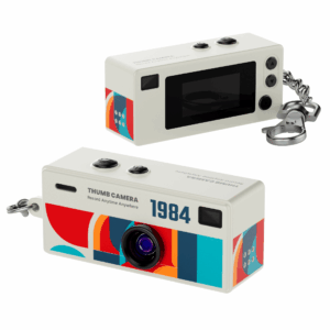swiss+go Mini cámara compacta digital tipo llavero blanca