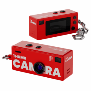 swiss+go Mini cámara compacta digital llavero Roja