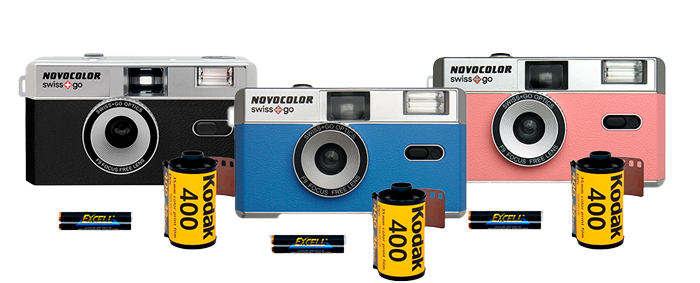 swiss+go novocolor Pack cámaras 35 mm reusables