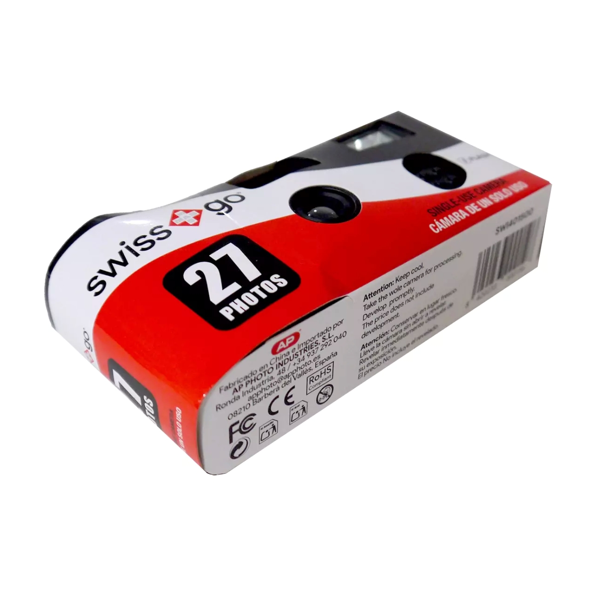 swiss+go Disposable Camera 400-27 with Flash | 27 Photos | ISO 400 | Interior and Exterior - Image 2